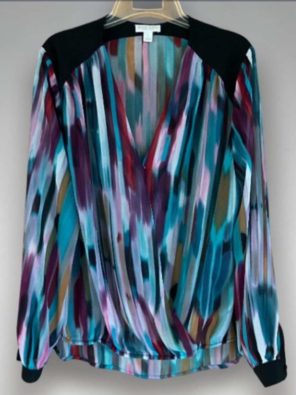 Vintage Bisou Bisou Sheer Surplice Top
Size L